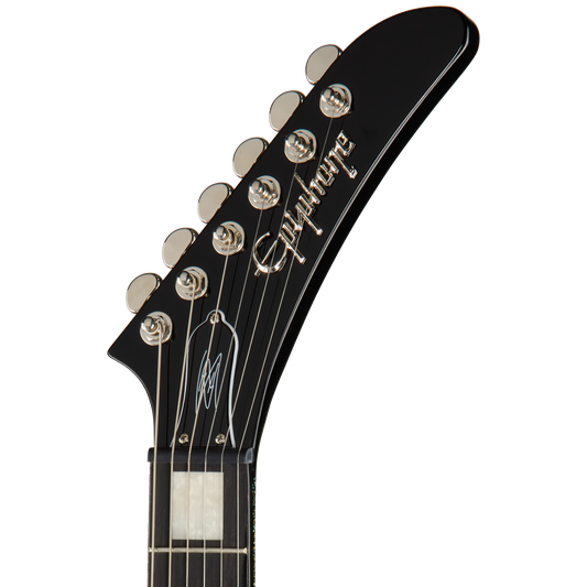 Epiphone Lzzy Hale Explorer Custom, Black Diamond Holographic Sparkle Electric Guitar Epiphone