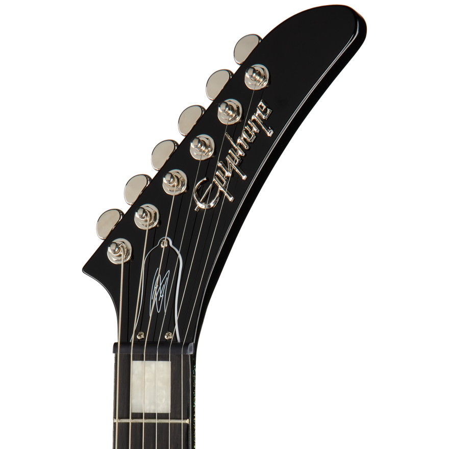 Epiphone Lzzy Hale Explorer Custom, Black Diamond Holographic Sparkle Electric Guitar Epiphone