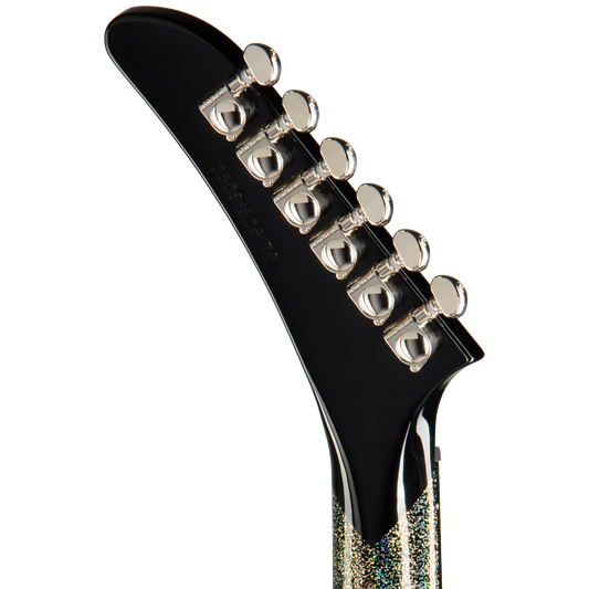 Epiphone Lzzy Hale Explorer Custom, Black Diamond Holographic Sparkle Electric Guitar Epiphone