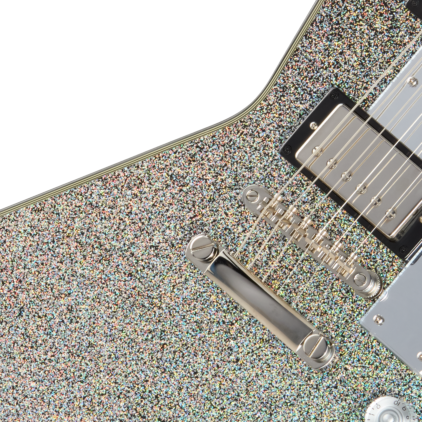 Epiphone Lzzy Hale Explorer Custom, Black Diamond Holographic Sparkle Electric Guitar Epiphone