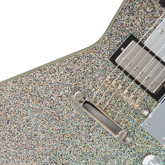 Epiphone Lzzy Hale Explorer Custom, Black Diamond Holographic Sparkle Electric Guitar Epiphone