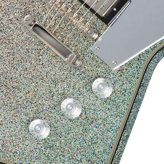 Epiphone Lzzy Hale Explorer Custom, Black Diamond Holographic Sparkle Electric Guitar Epiphone