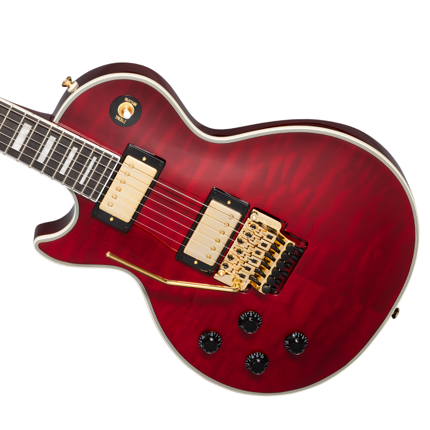 Epiphone Alex Lifeson Les Paul Custom Axcess, Left-Handed, Ruby Electric Guitar Epiphone