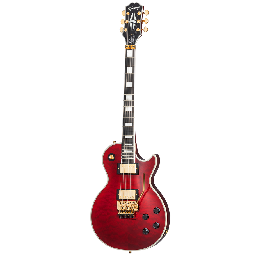 Epiphone Alex Lifeson Les Paul Custom Axcess, Ruby Electric Guitar Epiphone