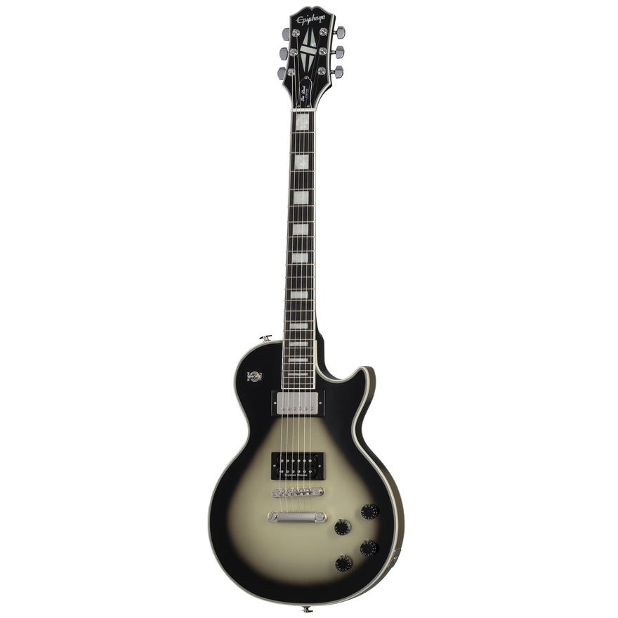 Epiphone Adam Jones Les Paul Custom Art Collection: Julie Heffernan's “Study For Self-Portrait with Rose Skirt and a Mouse", Antique Silverburst Electric Guitar Epiphone