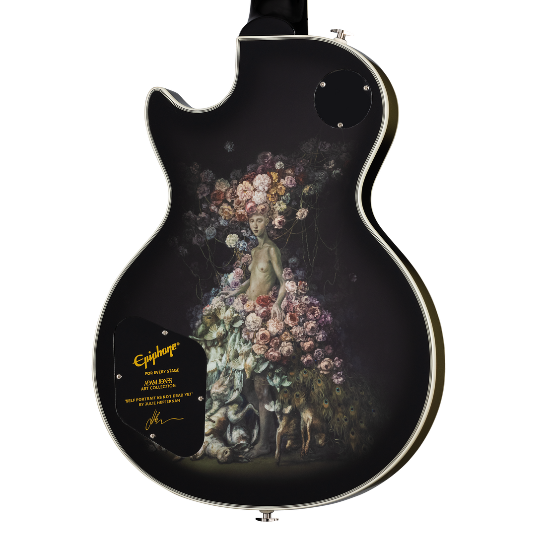 Epiphone Adam Jones Les Paul Custom Art Collection: Julie Heffernan’s “Self Portrait as Not Dead Yet”, Antique Silverburst Electric Guitar Epiphone