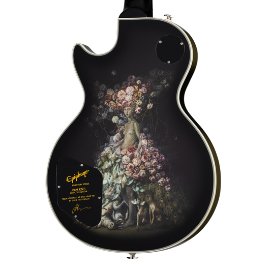 Epiphone Adam Jones Les Paul Custom Art Collection: Julie Heffernan’s “Self Portrait as Not Dead Yet”, Antique Silverburst Electric Guitar Epiphone