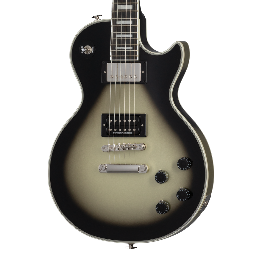 Epiphone Adam Jones Les Paul Custom Art Collection: Julie Heffernan’s “Self Portrait as Not Dead Yet”, Antique Silverburst Electric Guitar Epiphone