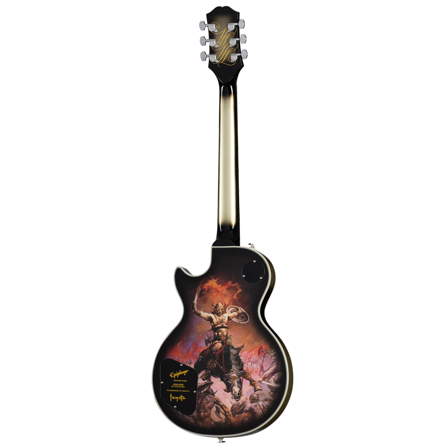 Epiphone Adam Jones Les Paul Custom Art Collection: Frazetta "The Berserker", Antique Silverburst Electric Guitar Epiphone