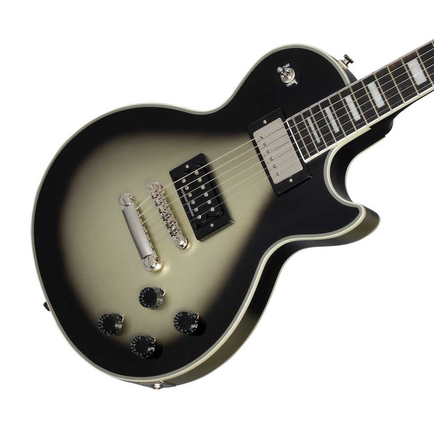 Epiphone Adam Jones Les Paul Custom Art Collection: Korin Faught’s “Sensation”, Antique Silverburst Electric Guitar Epiphone