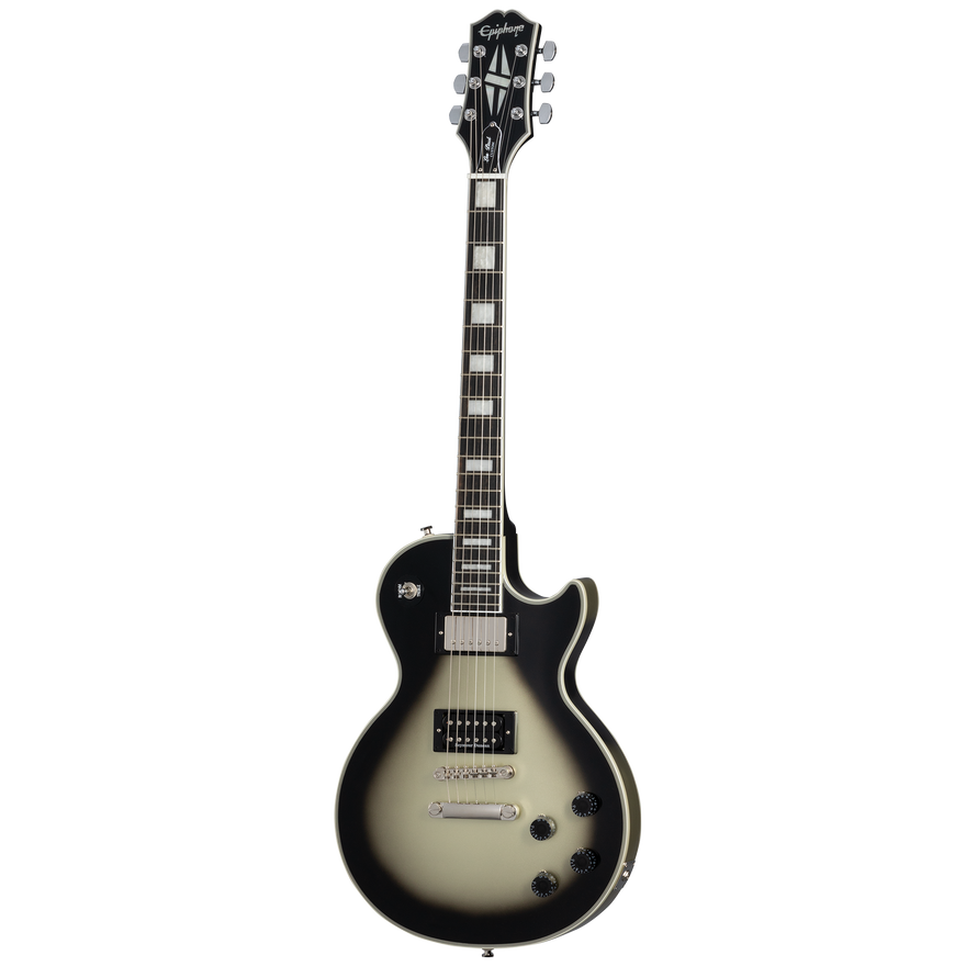 Epiphone Adam Jones Les Paul Custom Art Collection: Korin Faught’s “Sensation”, Antique Silverburst Electric Guitar Epiphone
