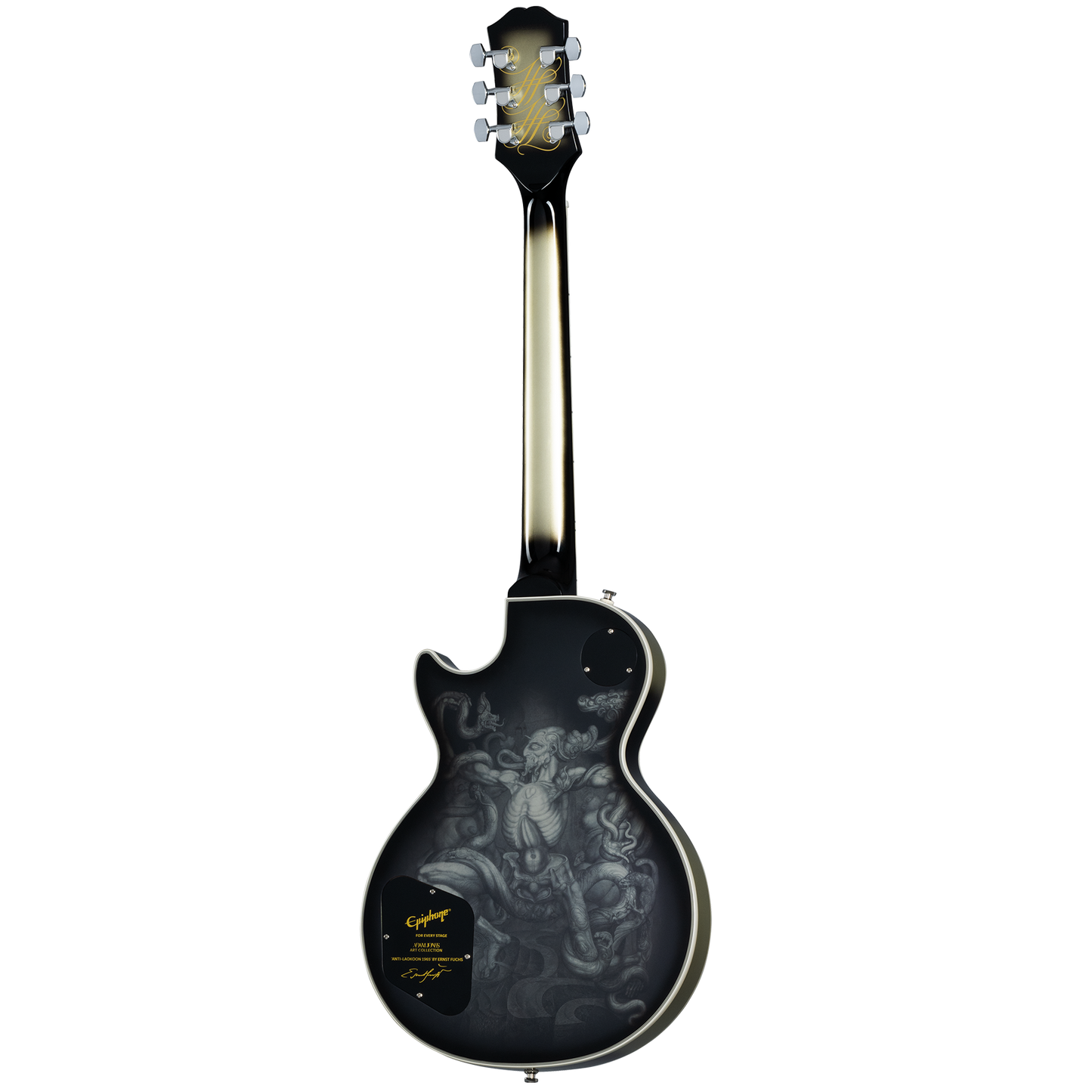 Epiphone Adam Jones Les Paul Custom Art Collection: Ernst Fuchs’ “ANTI-LAOKOON 1965”, Antique Silverburst Electric Guitar Epiphone