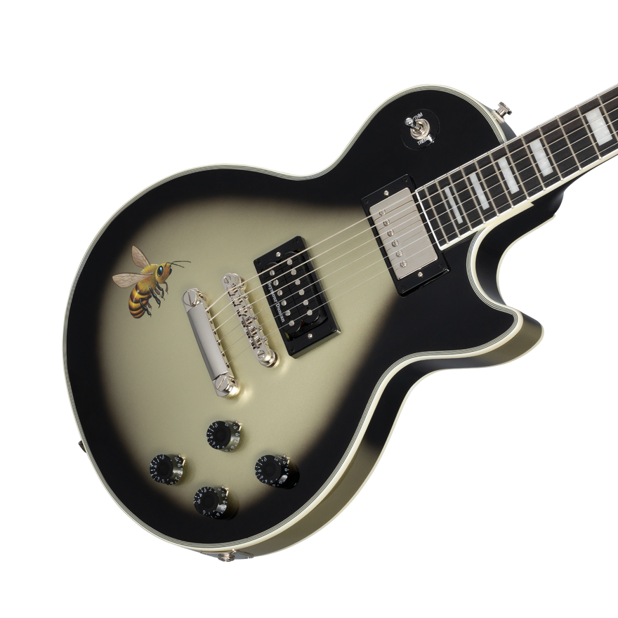 Epiphone Adam Jones Les Paul Custom Art Collection: Mark Ryden’s “Queen Bee” , Antique Silverburst Electric Guitar Epiphone