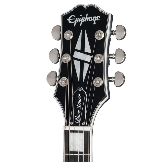 Epiphone Jared James Nichols "Blues Power" Les Paul Custom, Aged Pelham Blue Electric Guitar Epiphone