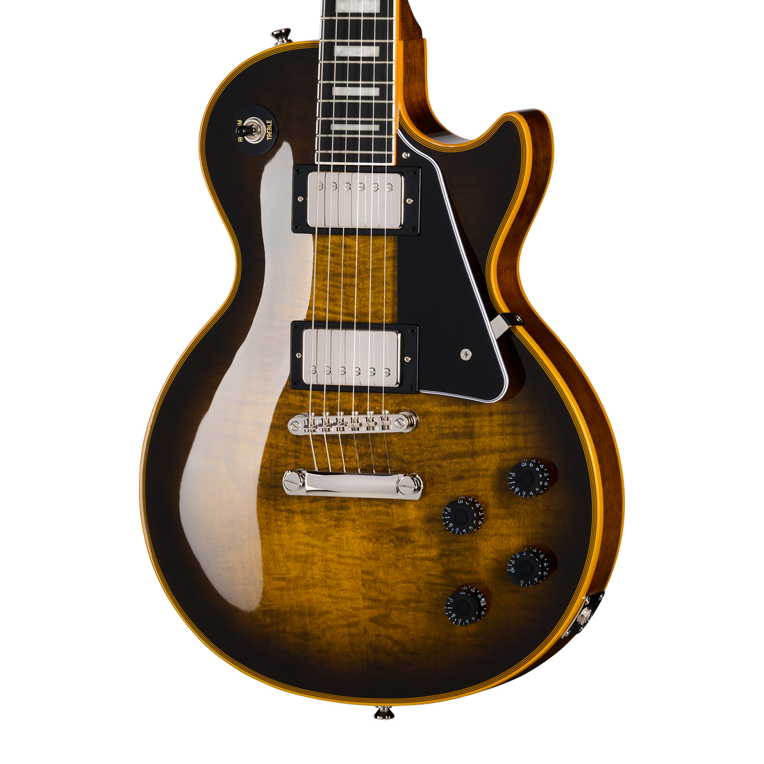 Epiphone Les Paul Custom Widow, Yellow Burst, Exclusive Electric Guitar Epiphone