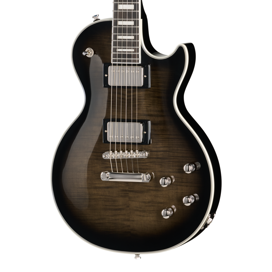 Epiphone Les Paul Custom Modern Figured, Translucent Ebony Burst