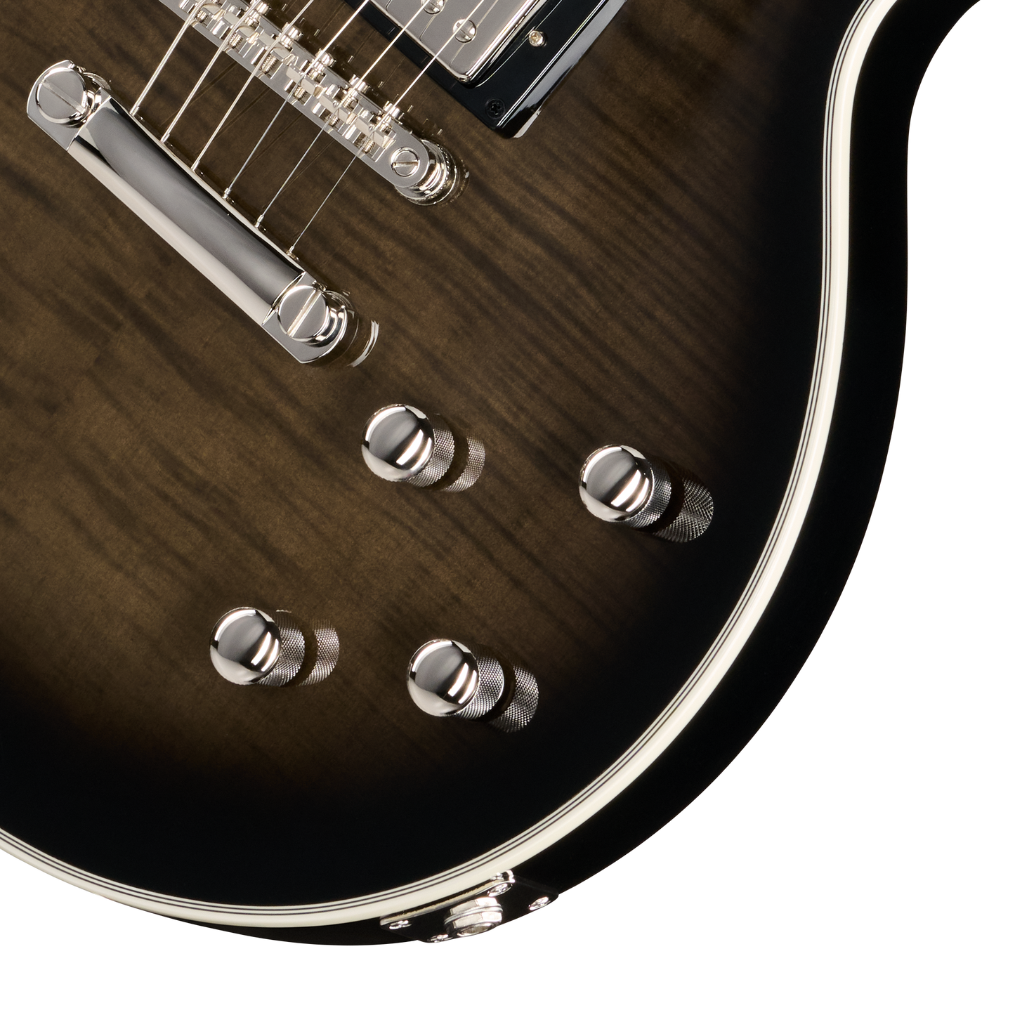 Epiphone Les Paul Custom Modern Figured, Translucent Ebony Burst, Exclusive Electric Guitar Epiphone