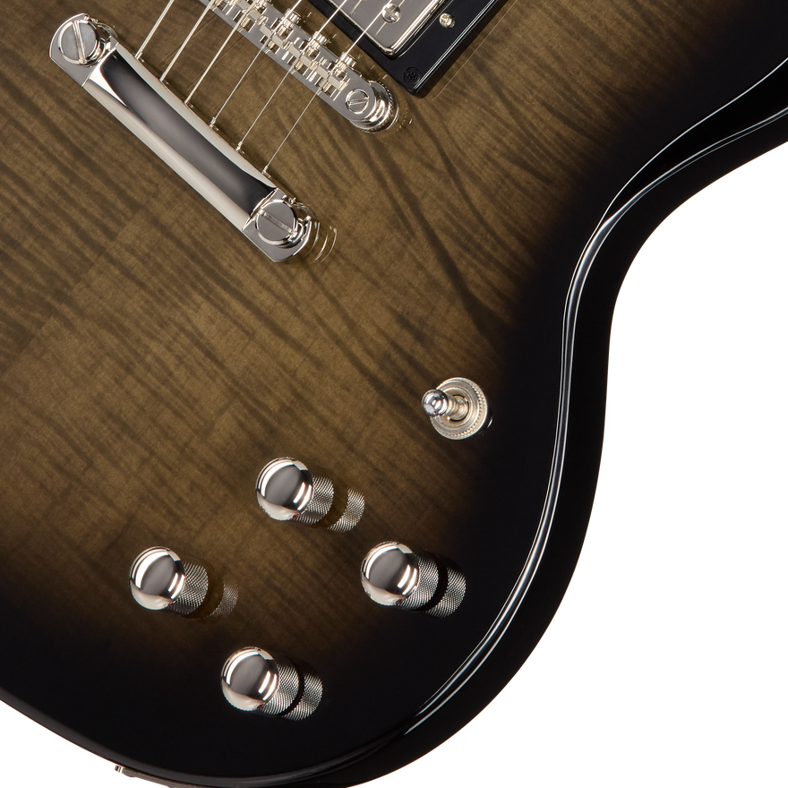 Epiphone SG Custom Modern Figured, Translucent Ebony Burst, Exclusive Electric Guitar Epiphone