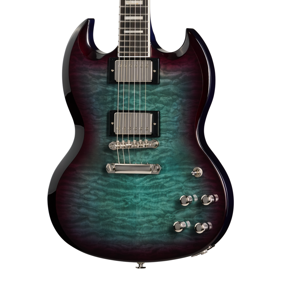 Epiphone SG Custom Modern Quilt, Blueberry Burst, Exclusive Electric Guitar Epiphone