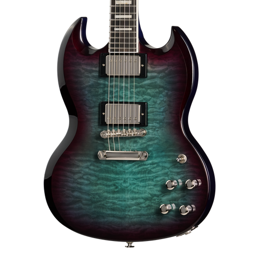 Epiphone SG Custom Modern Quilt, Blueberry Burst, Exclusive Electric Guitar Epiphone