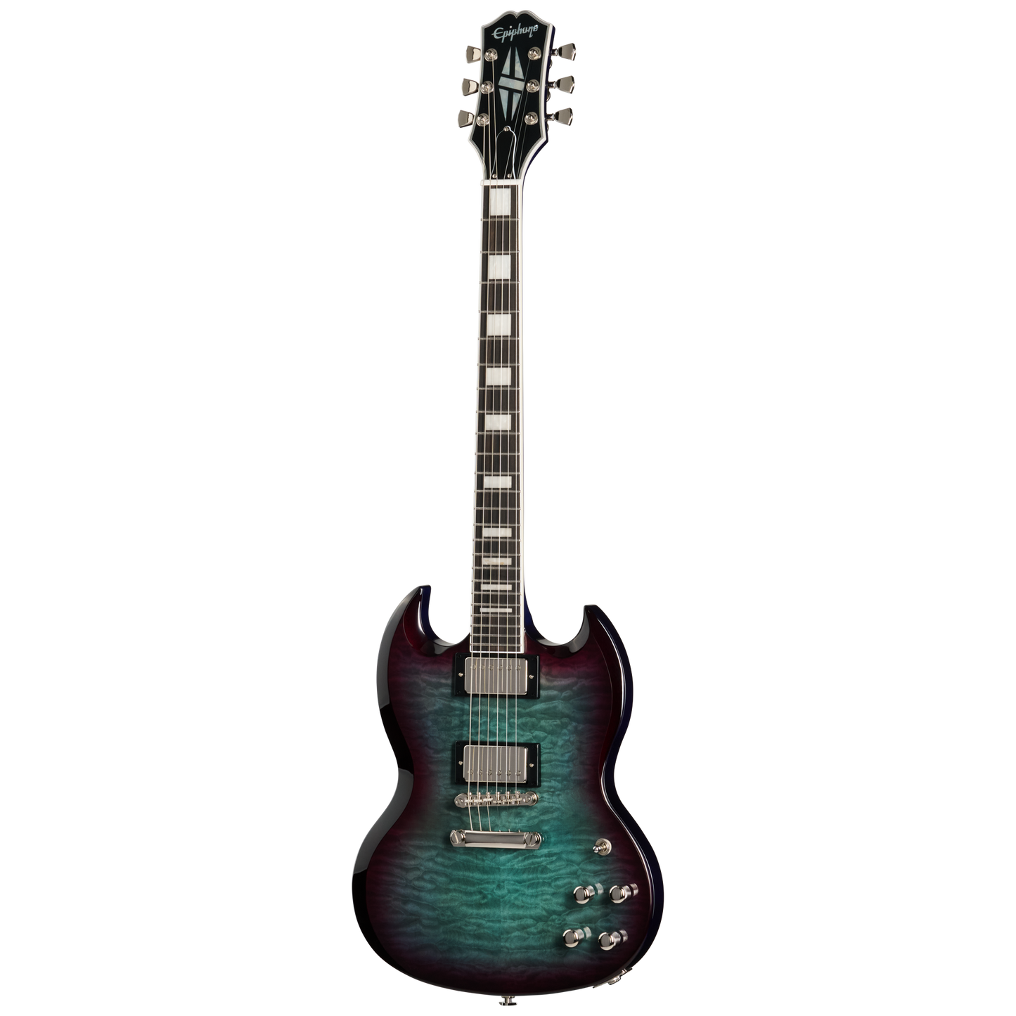 Epiphone SG Custom Modern Quilt, Blueberry Burst, Exclusive Electric Guitar Epiphone