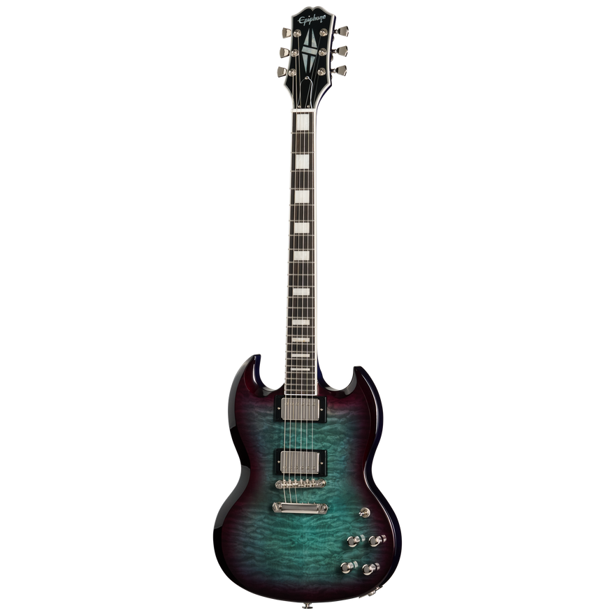 Epiphone SG Custom Modern Quilt, Blueberry Burst, Exclusive Electric Guitar Epiphone