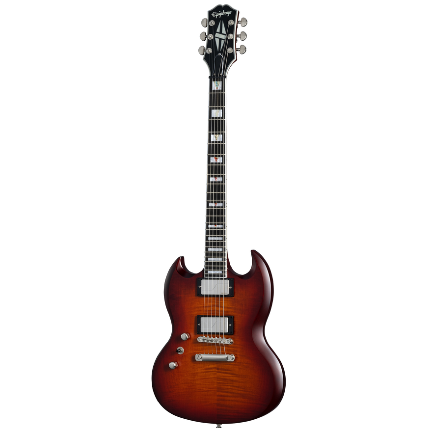 Epiphone SG Prophecy, Left-Handed, Aged Bengal Tiger Burst, Exclusive Electric Guitar Epiphone