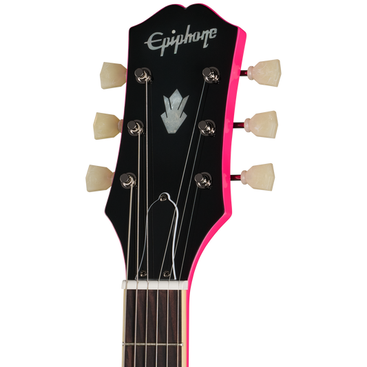 Guitar headstock with 'Epiphone' branding on a white background