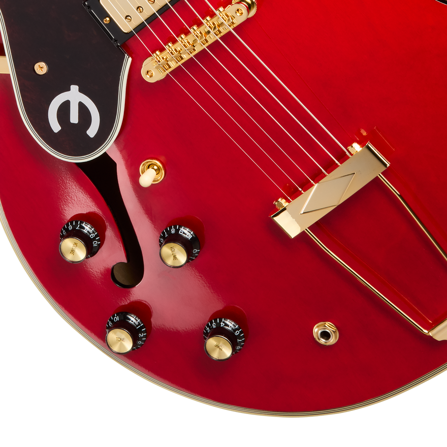Epiphone Masterbilt Gem Archer Sheraton, Left-Handed, Cherry Red Electric Guitar Epiphone