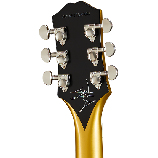 Epiphone Jared James Nichols Gold Glory Les Paul Custom, Double Gold Vintage Aged Electric Guitar Epiphone