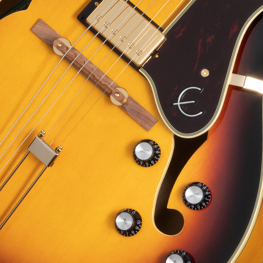 Epiphone Broadway with Rosewood Fretboard, Vintage Sunburst Electric Guitar Epiphone
