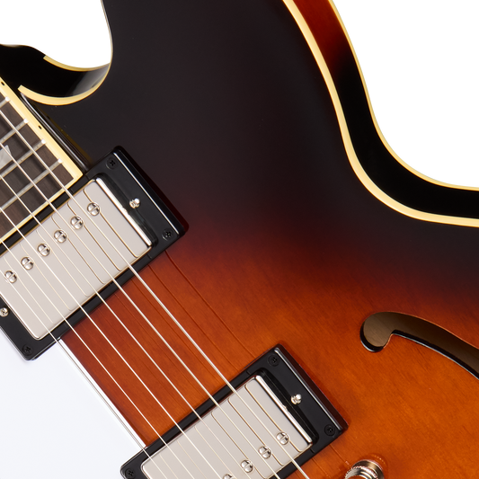 Epiphone Bonehead Riviera, Left-Handed, Dark Tobacco Sunburst Electric Guitar Epiphone