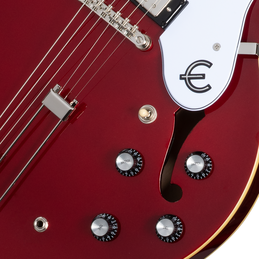 Epiphone Riviera with Rosewood Fretboard, Sparkling Burgundy Electric Guitar Epiphone