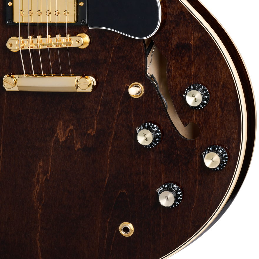 Gibson ES-345 Gold Hardware, Dark Walnut, Exclusive Electric Guitar Gibson