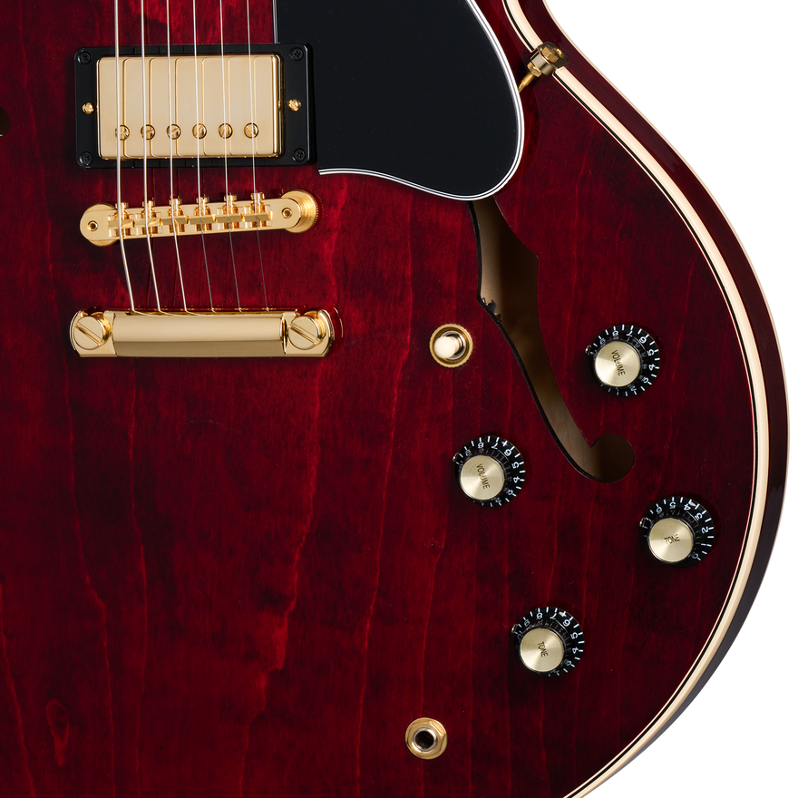 Gibson ES-345 Gold Hardware, Wine Red, Exclusive Electric Guitar Gibson