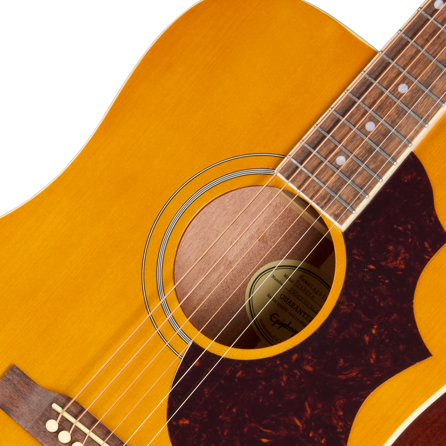 Epiphone Hummingbird Tribute, Antique Natural Acoustic Guitar Gibson