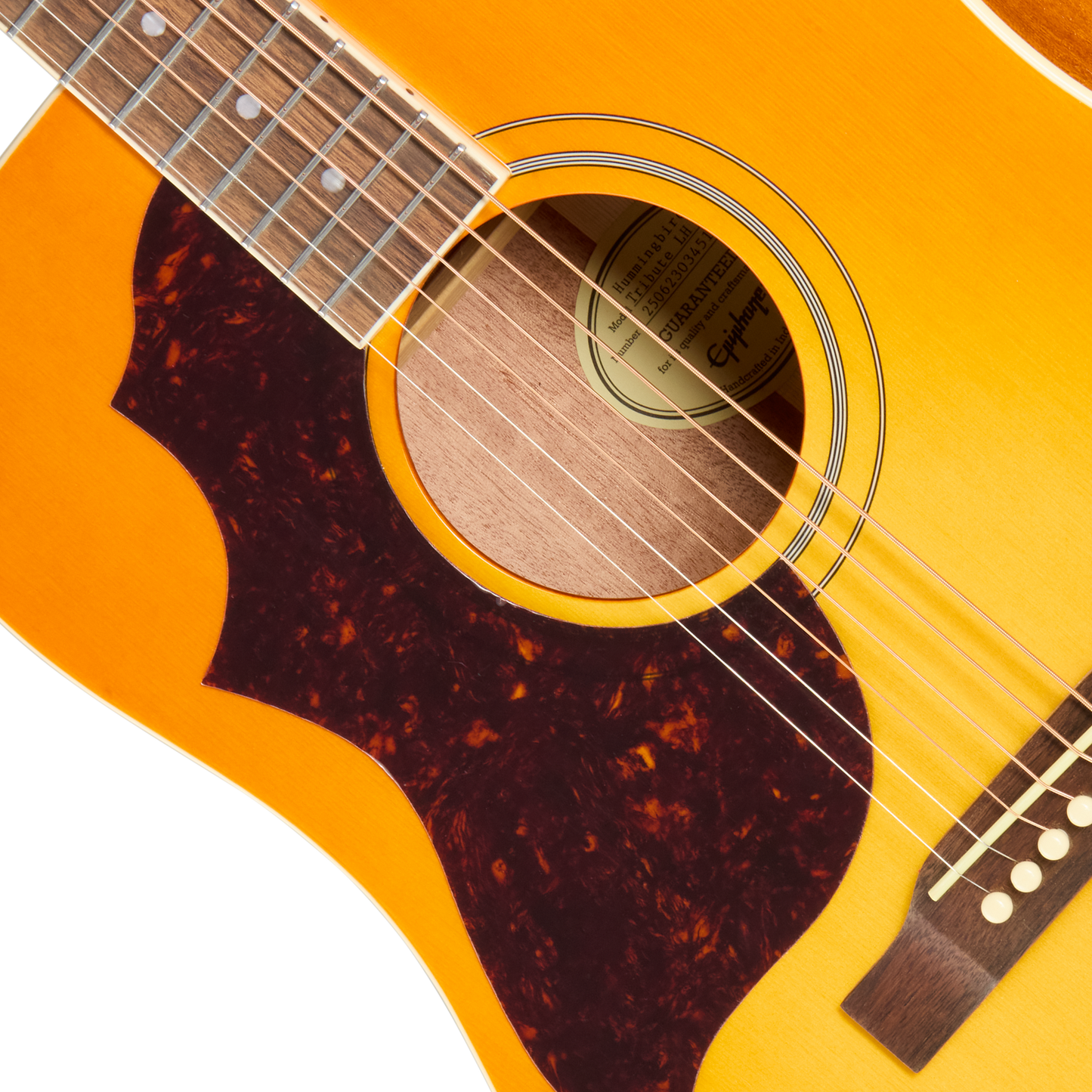 Epiphone Hummingbird Tribute, Left-Handed, Heritage Cherry Sunburst Acoustic Guitar Gibson