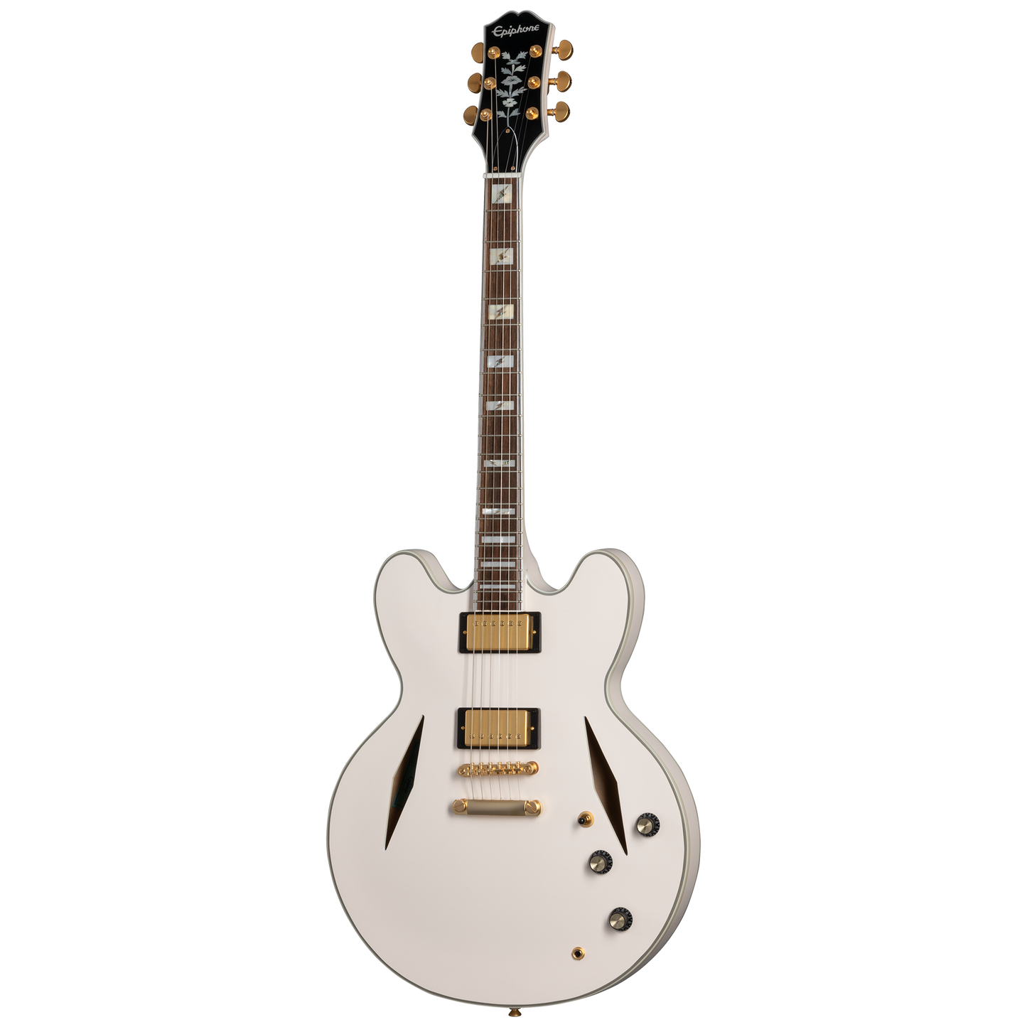 Epiphone Emily Wolfe "White Wolfe" Sheraton, Aged Bone White Electric Guitar Epiphone