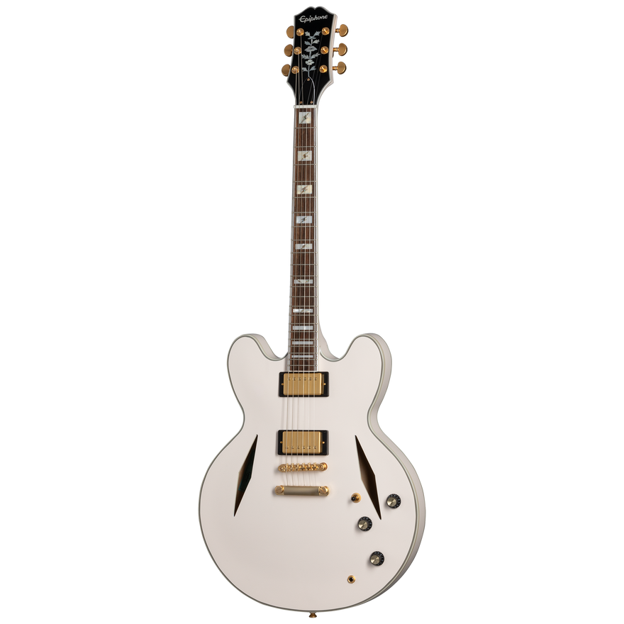 Epiphone Emily Wolfe "White Wolfe" Sheraton, Aged Bone White Electric Guitar Epiphone