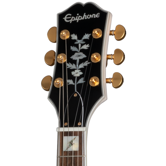 Epiphone Emily Wolfe "White Wolfe" Sheraton, Aged Bone White Electric Guitar Epiphone