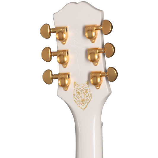 Epiphone Emily Wolfe "White Wolfe" Sheraton, Aged Bone White Electric Guitar Epiphone