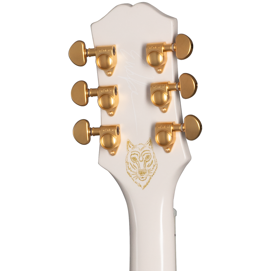 Epiphone Emily Wolfe "White Wolfe" Sheraton, Aged Bone White Electric Guitar Epiphone