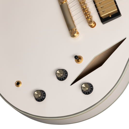 Epiphone Emily Wolfe "White Wolfe" Sheraton, Aged Bone White Electric Guitar Epiphone