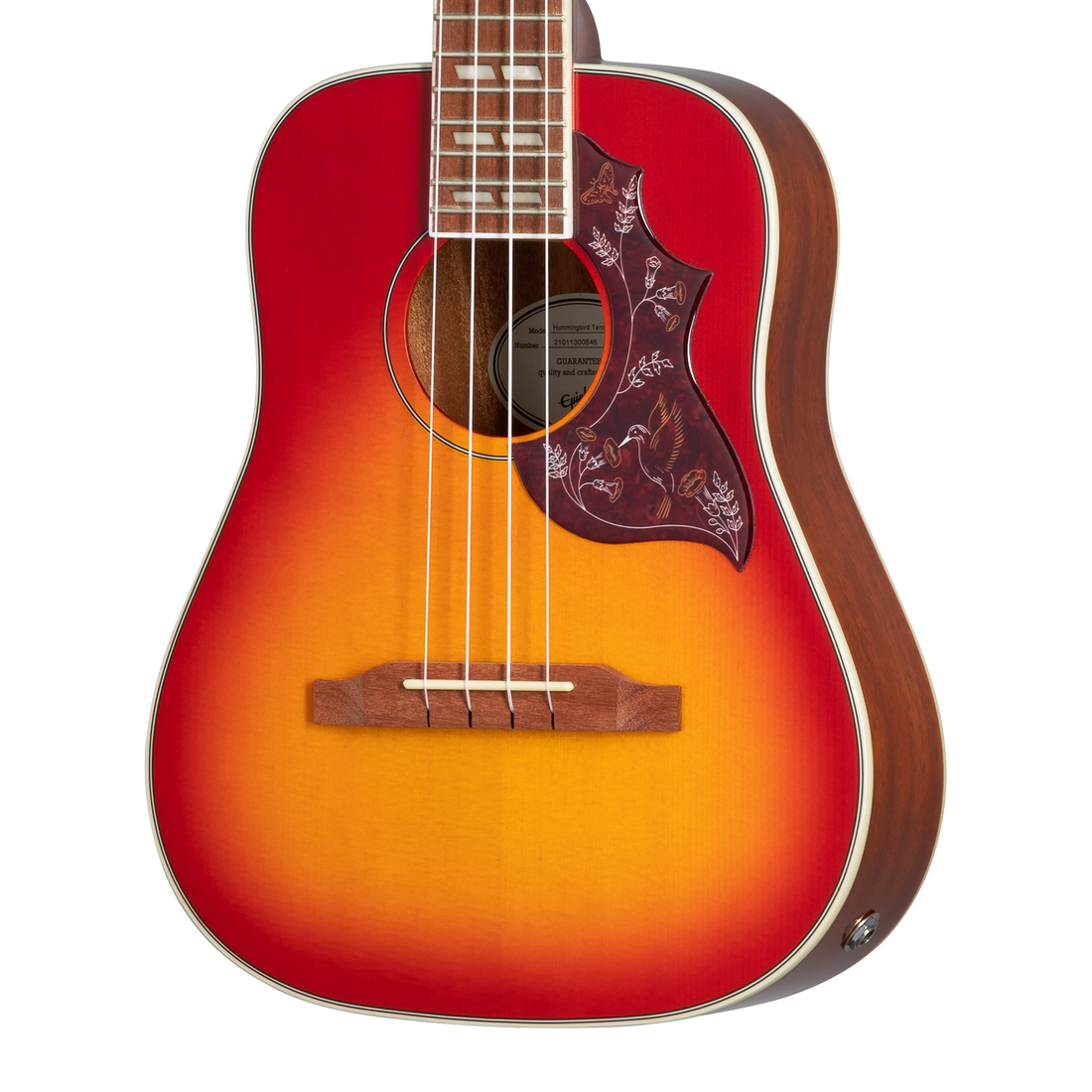 Epiphone Hummingbird Studio Tenor Ukulele, Faded Cherry Sunburst Ukulele Epiphone