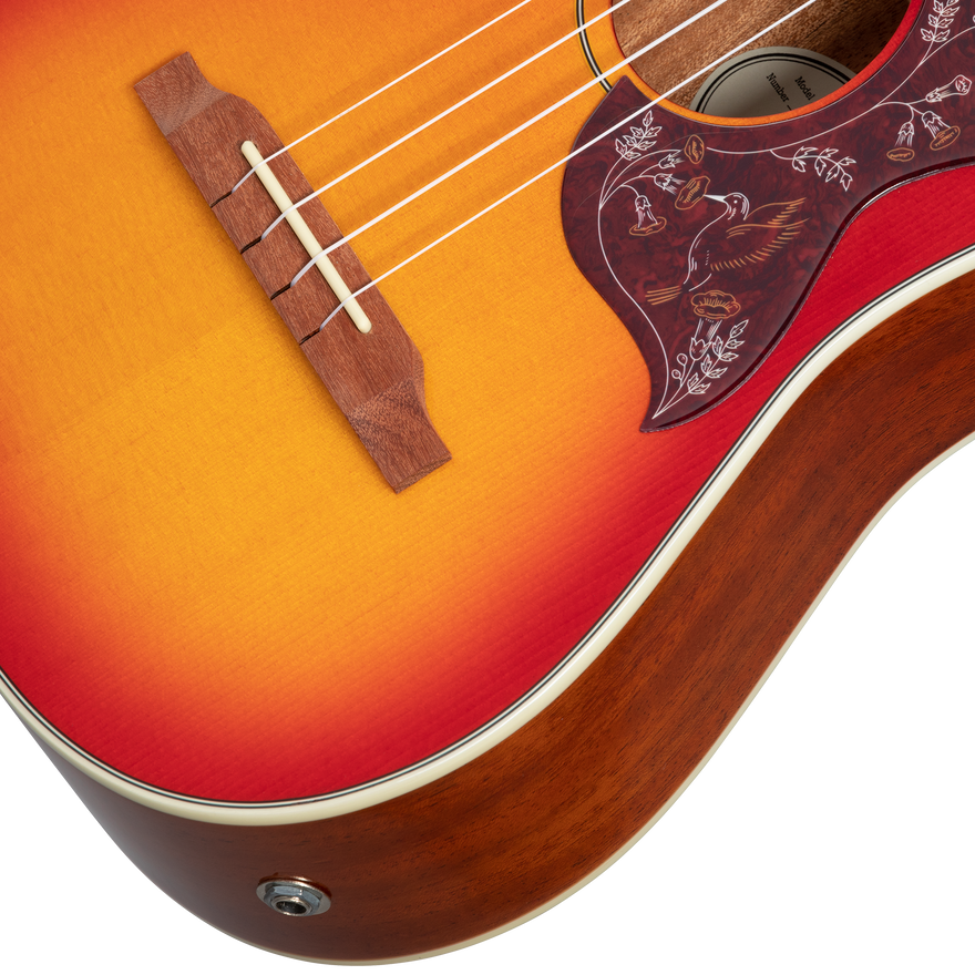 Epiphone Hummingbird Studio Tenor Ukulele, Faded Cherry Sunburst Ukulele Epiphone
