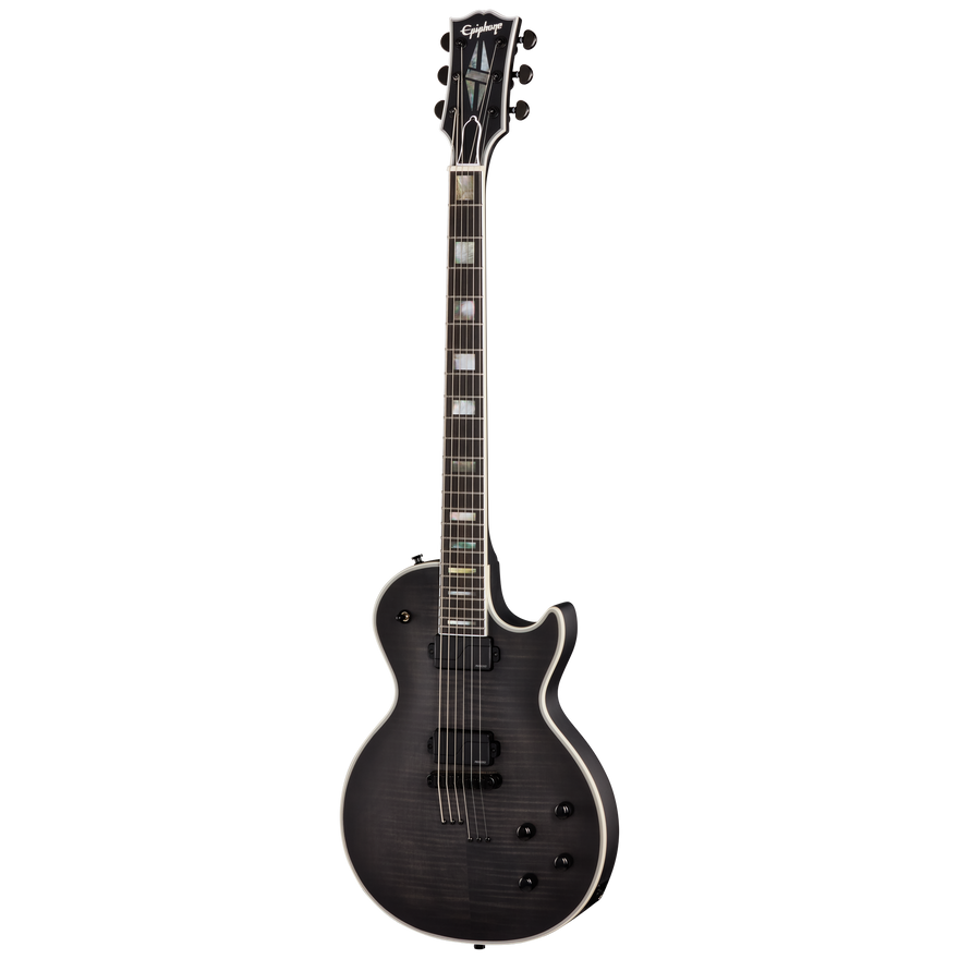 Epiphone Prophecy Les Paul Baritone, Obsidian Storm Satin Electric Guitar Epiphone