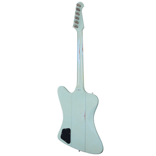 Gibson Custom 1963 Firebird V with Maestro Vibrola, Heavy Aged, Antique Frost Blue Electric Guitar Gibson Custom