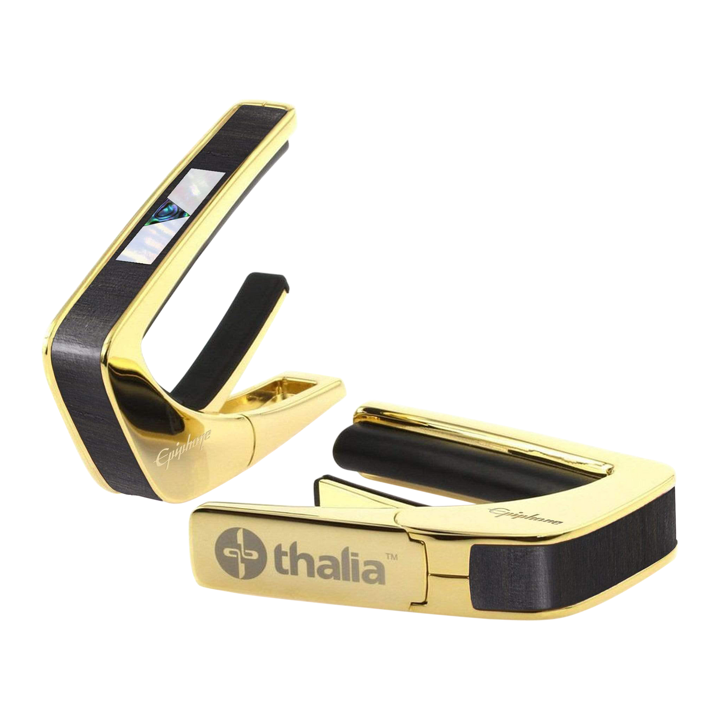Epiphone V-Block Ebony Capo, 24K Gold, Exclusive Capo Epiphone