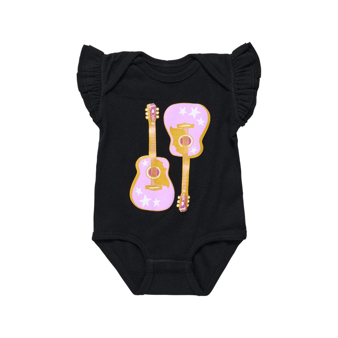 Gibson Pink Guitar Baby Onesie Kids Gibson 3M Black