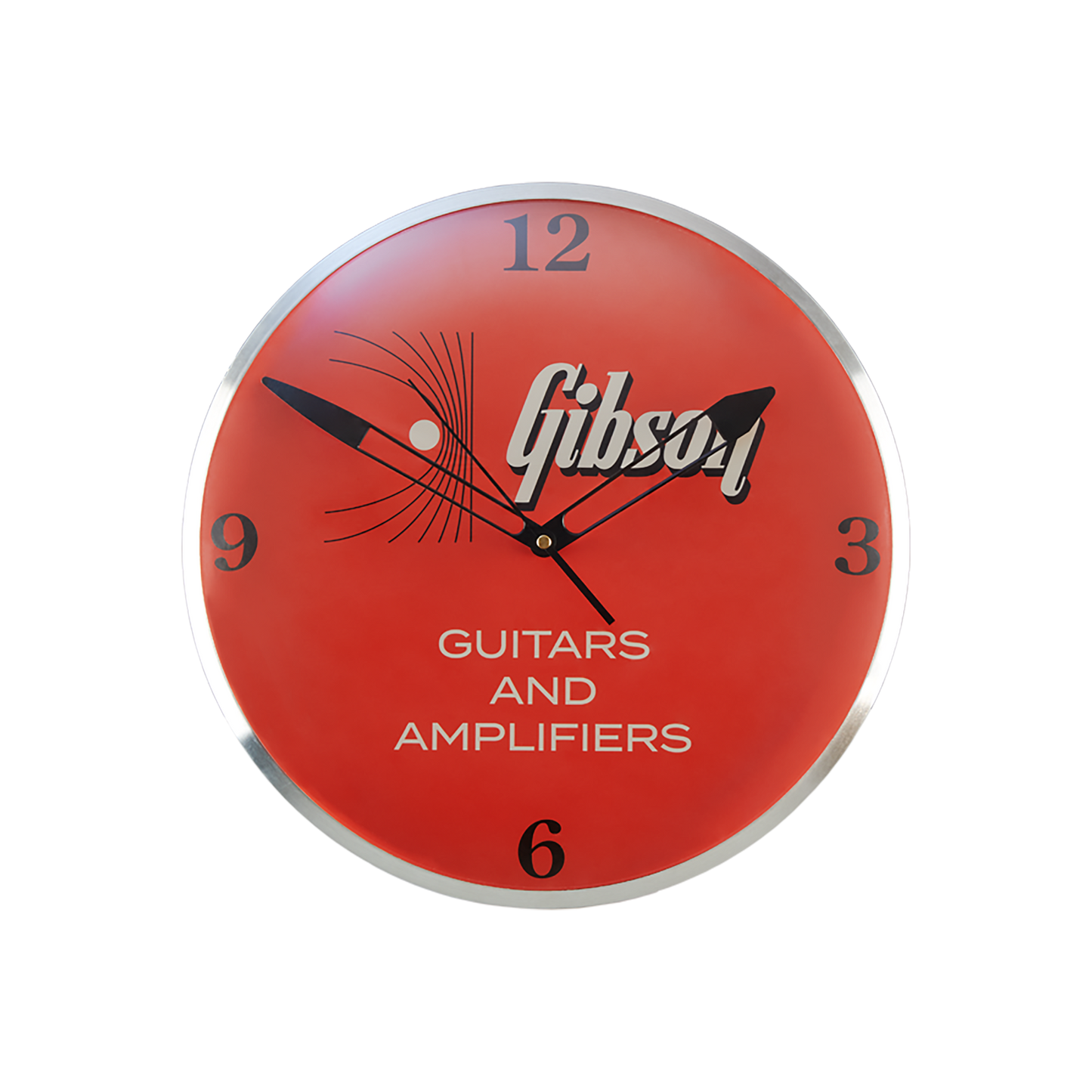 Gibson Vintage Lighted Wall Clock, Kalamazoo Orange (EU) Clock Gibson
